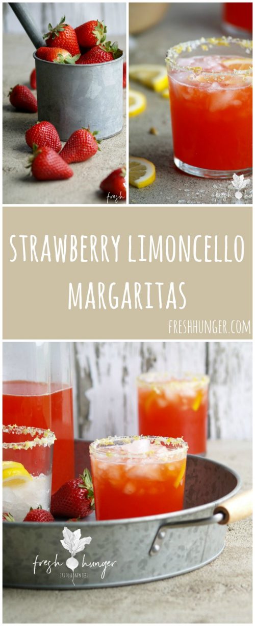 strawberry limoncello margaritas
