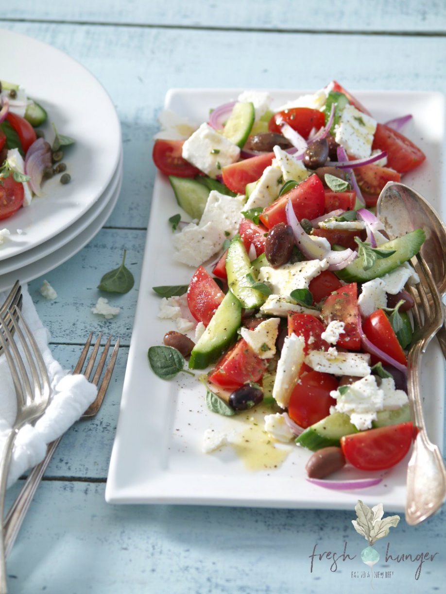really good greek salad with sheep feta