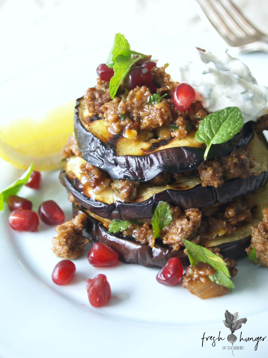moroccan-style lamb & grilled eggplant