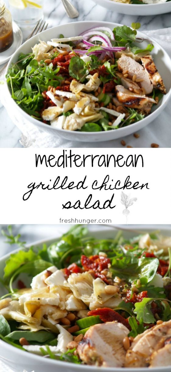 Mediterranean grilled chicken salad
