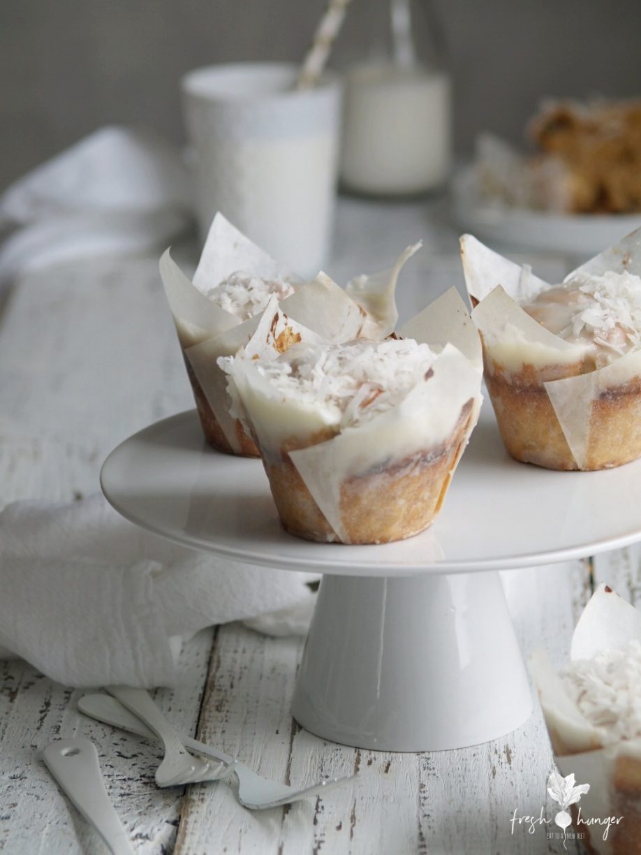 cranberry, white chocolate & coconut muffins