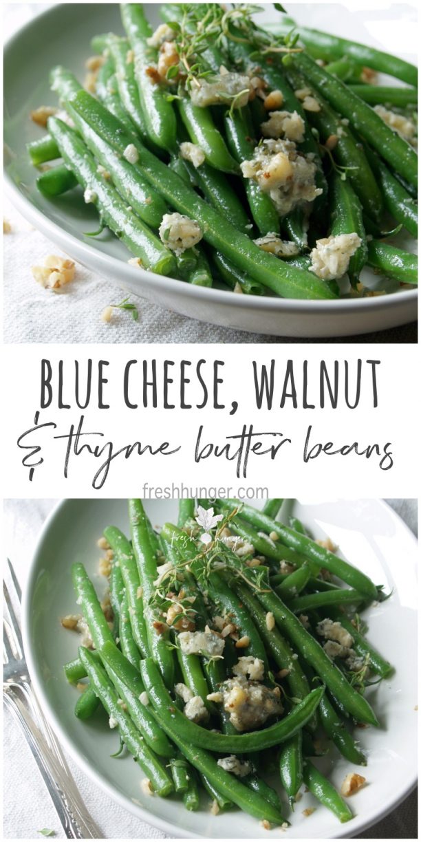 blue cheese, walnut & thyme butter green beans