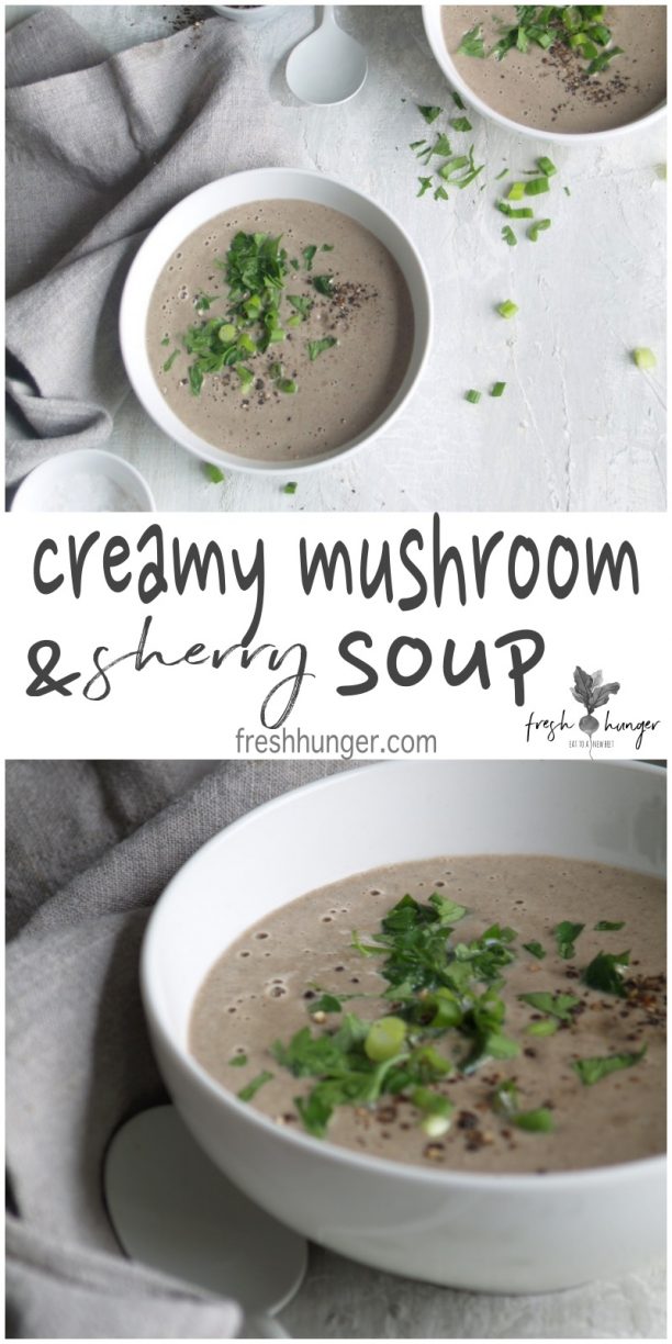 creamy mushroom & sherry soup