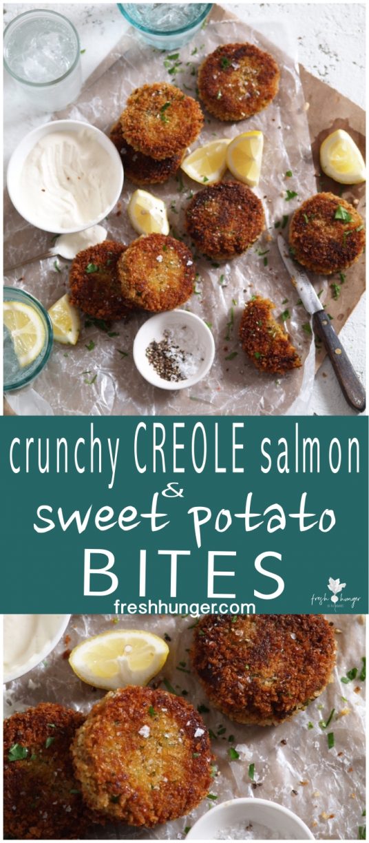 Crunchy Creole Salmon Sweet Potato Bites