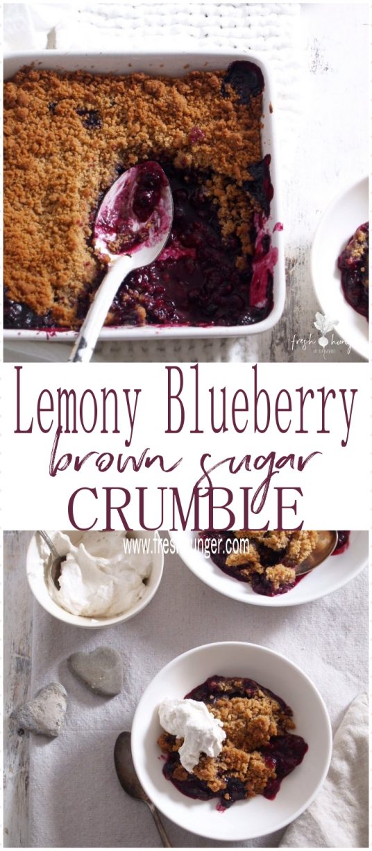 Lemony Blueberry Brown Sugar Crumble