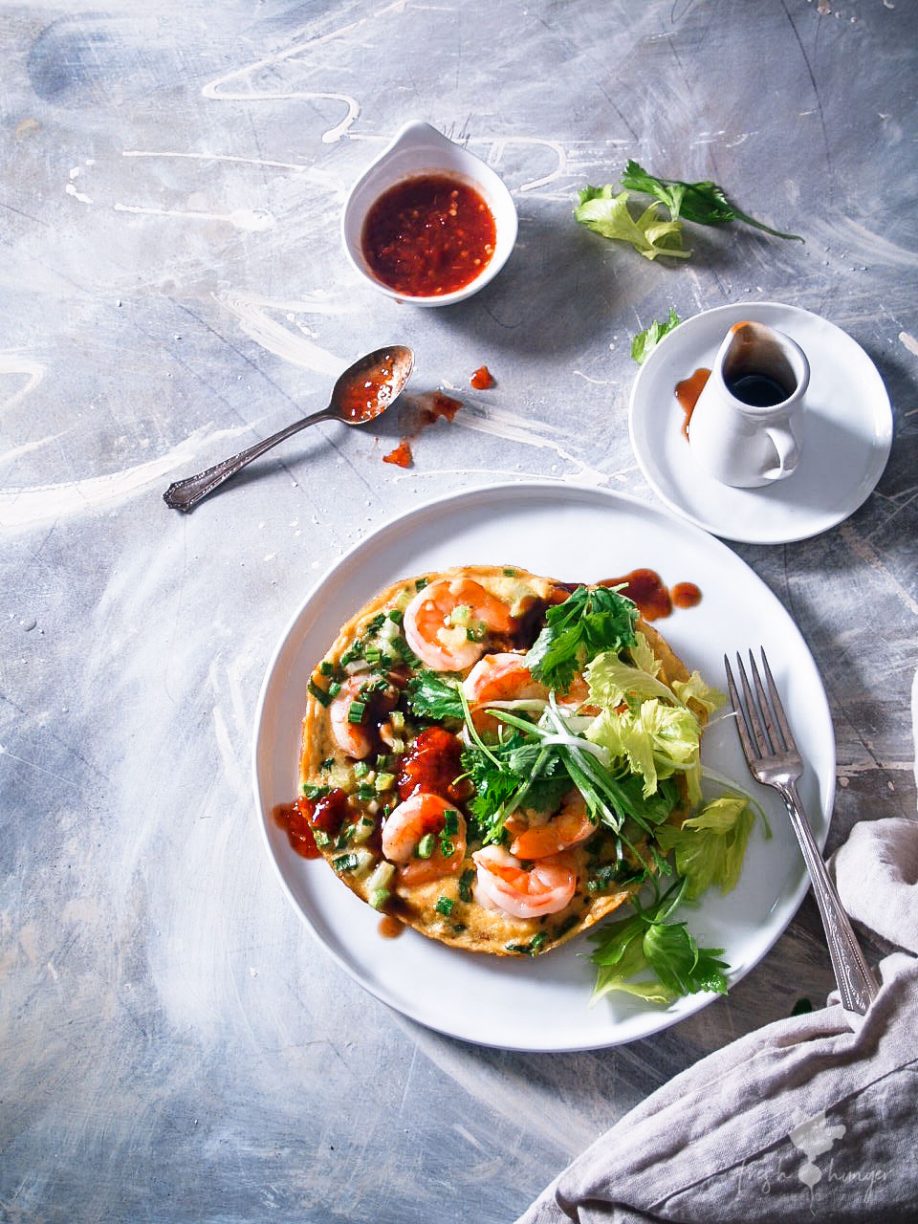 Asian Inspired Shrimp Omelet