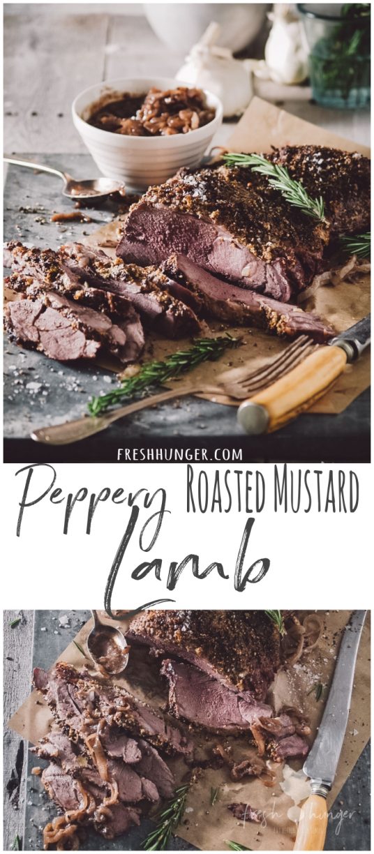 Peppery Roasted Mustard Lamb