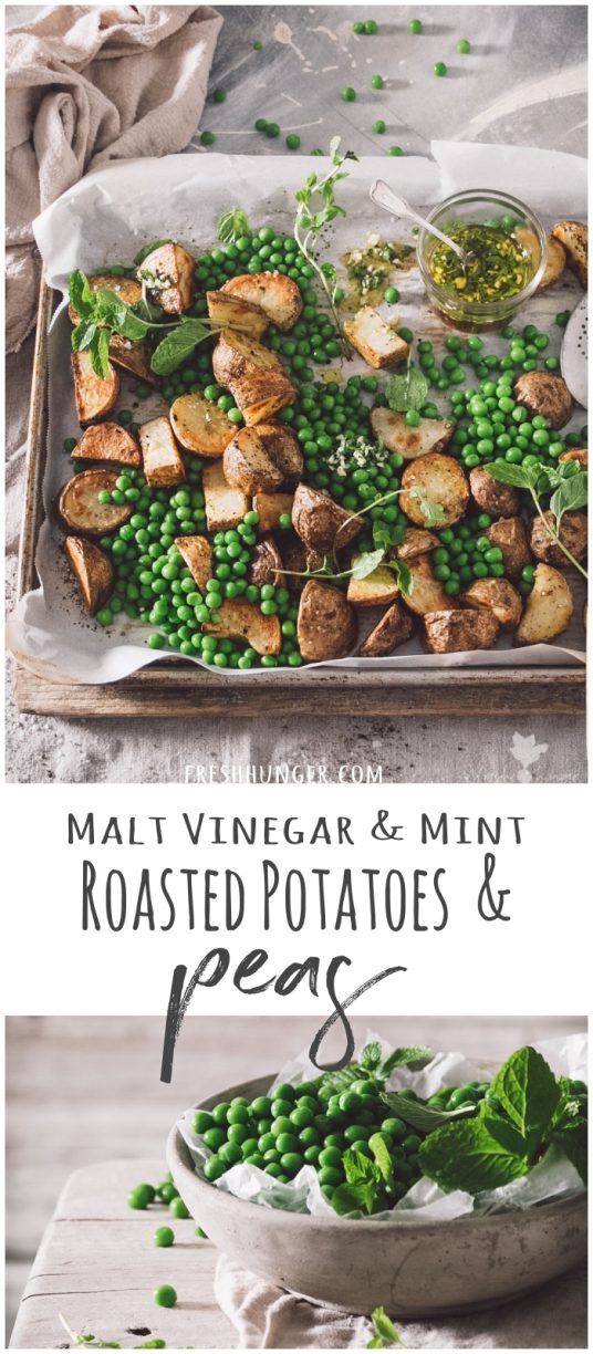 Malt Vinegar & Mint Roasted Potatoes & Peas 