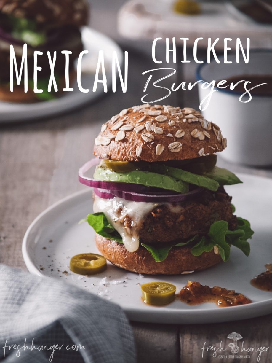 Mexican chicken burgers
