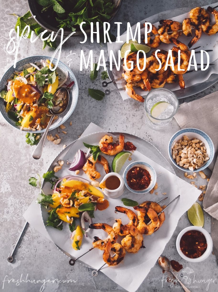 spicy shrimp & mango salad
