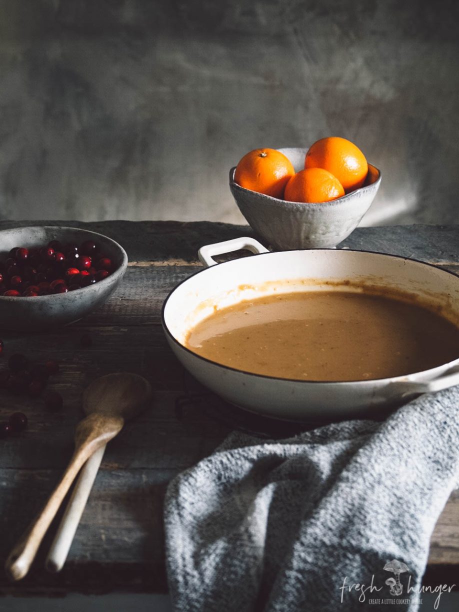 how to make gravy without the pan drippings (orange brandy gravy)
