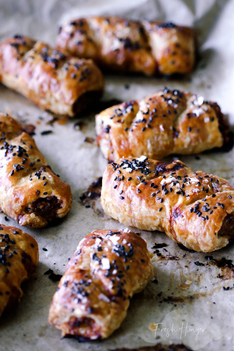 SAUSAGE ROLLS WITH QUICK AND EASY HOMEMADE KETCHUP