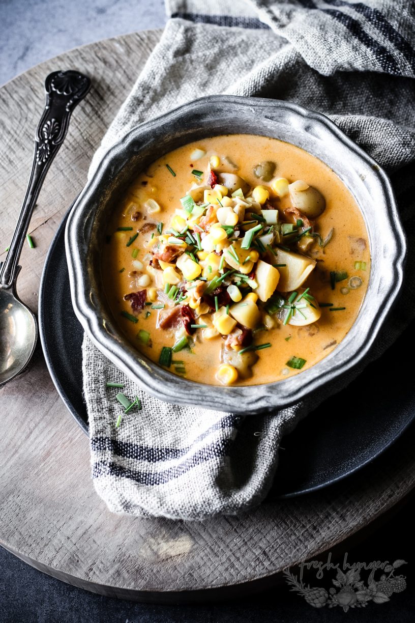 Chipotle Corn and Bacon Chowder